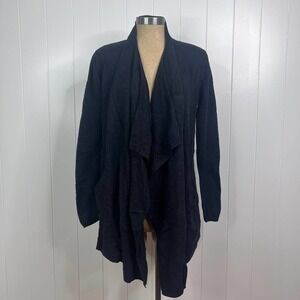 Barefoot Dreams Black CozyChic Lite Island Wrap Cozy Lounge‎ Cardigan SZ S/M